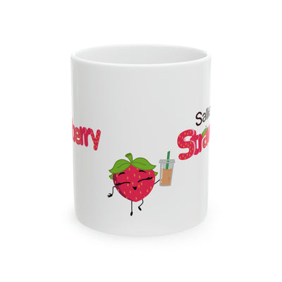 Sallie Strawberry Ceramic Mug